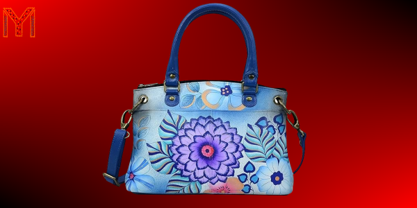 Anna by Anuschka Womens Hand-Painted Genuine Leather Small Satchel